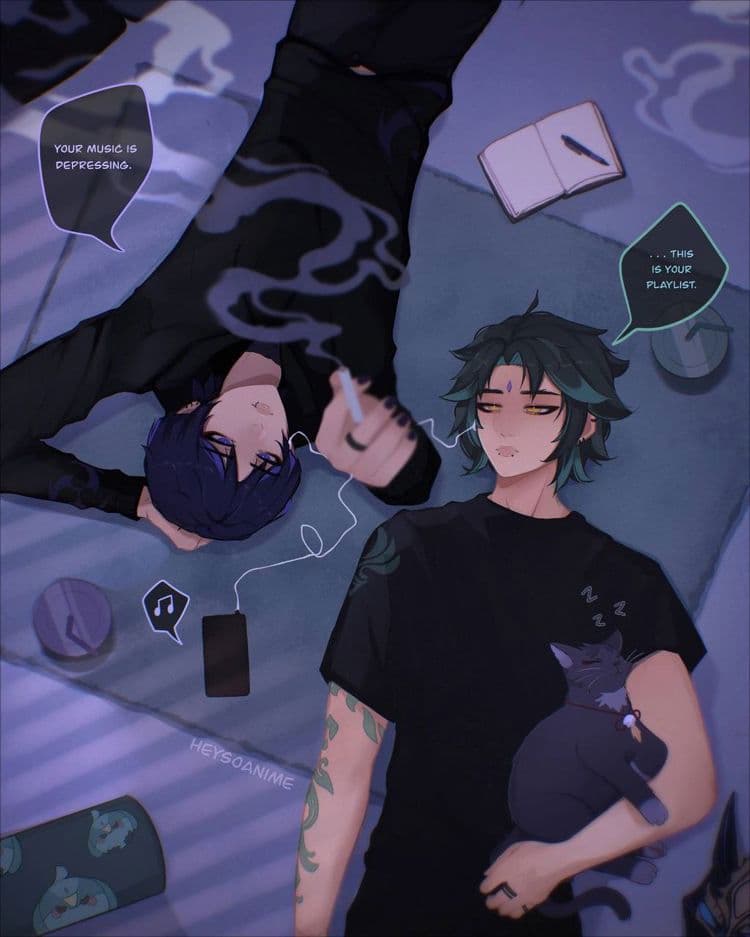 Thumbnail of Xiao and Scaramouche ♡ Childhood Friends