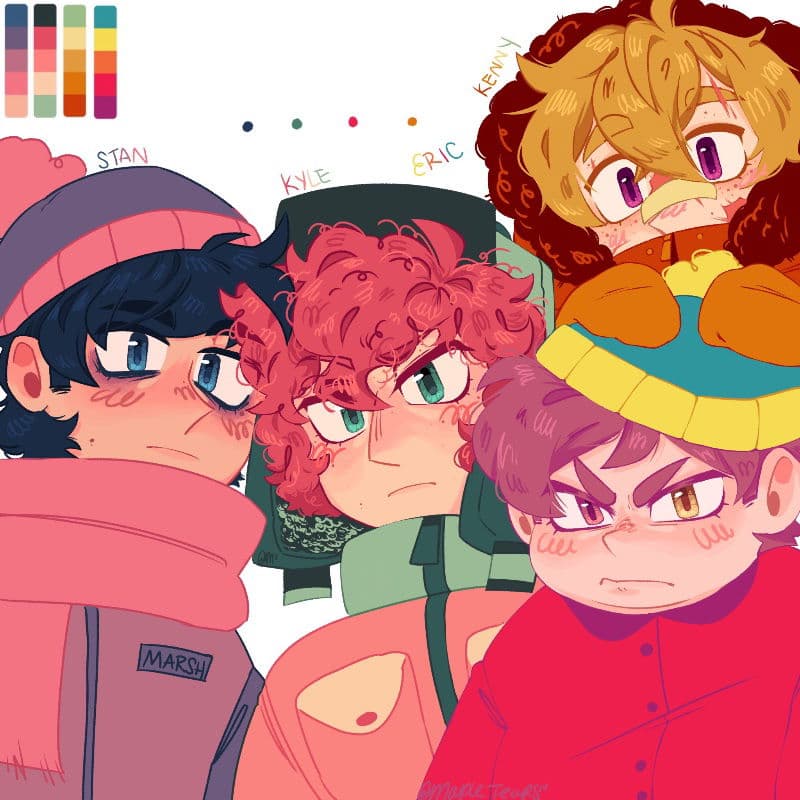 Thumbnail of Stan, Kyle, Kenny, and Cartman | South Park main four