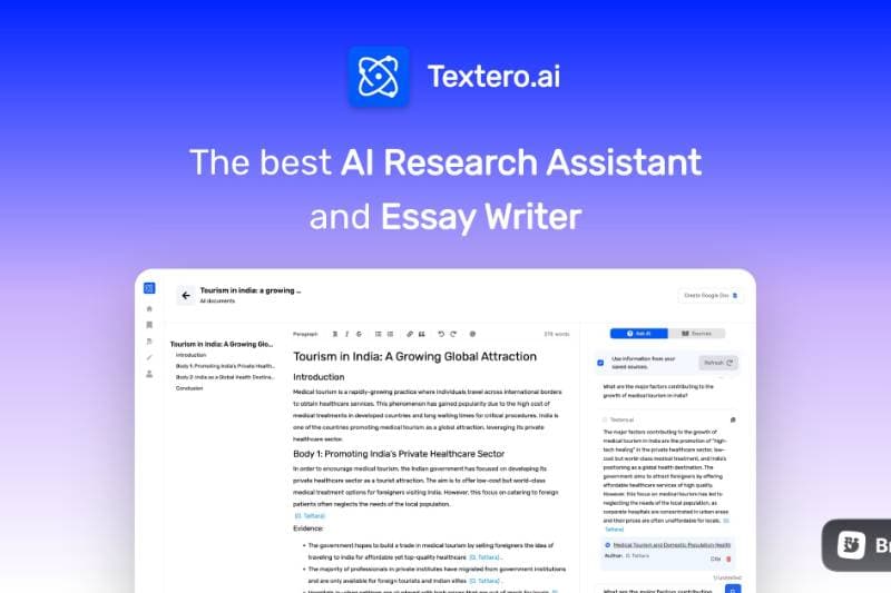 Thumbnail of AI Essay Writer by Textero.ai