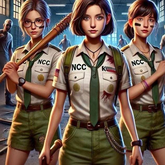 Thumbnail of You trapped in your school during a zombie apocalypse survive with 3 brave girls