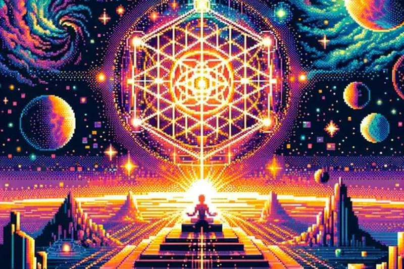 Thumbnail of Enki Whispers: Sacred Geometry Art Inventing Generator