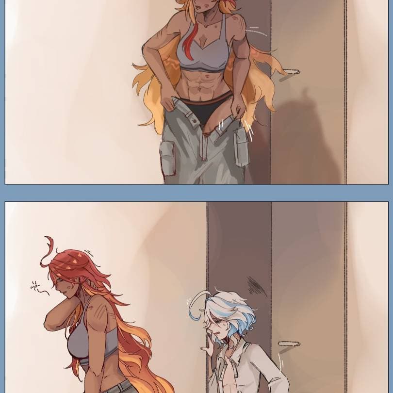 Thumbnail of Fire and water in a passionate love affair. Mavuika and Furina
