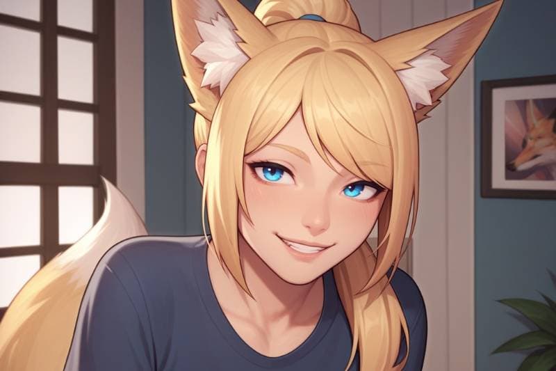 Thumbnail of Shannon, dein femboy Fuchs-Kamerad im Wohnheim.