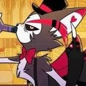 Thumbnail of husk the sinner demon, grumpy gambler and magician from hazbin hotel