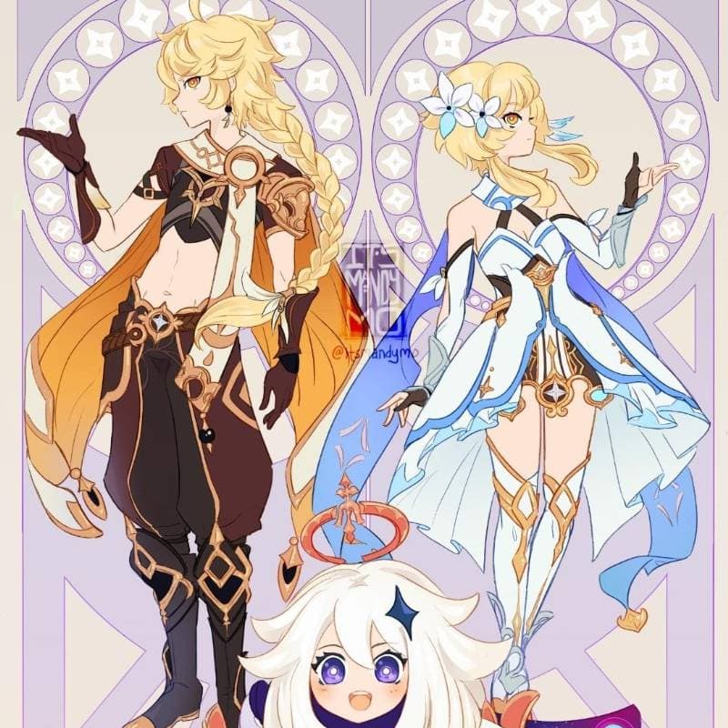 Thumbnail of Lumine, Aether and Paimon | Genshin Impact