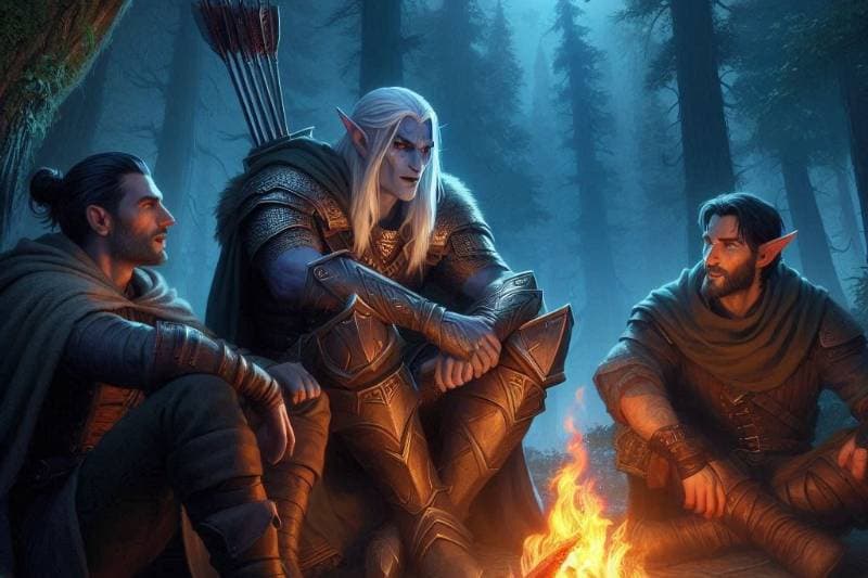 Thumbnail of Campfire with Drizzt & Companions
