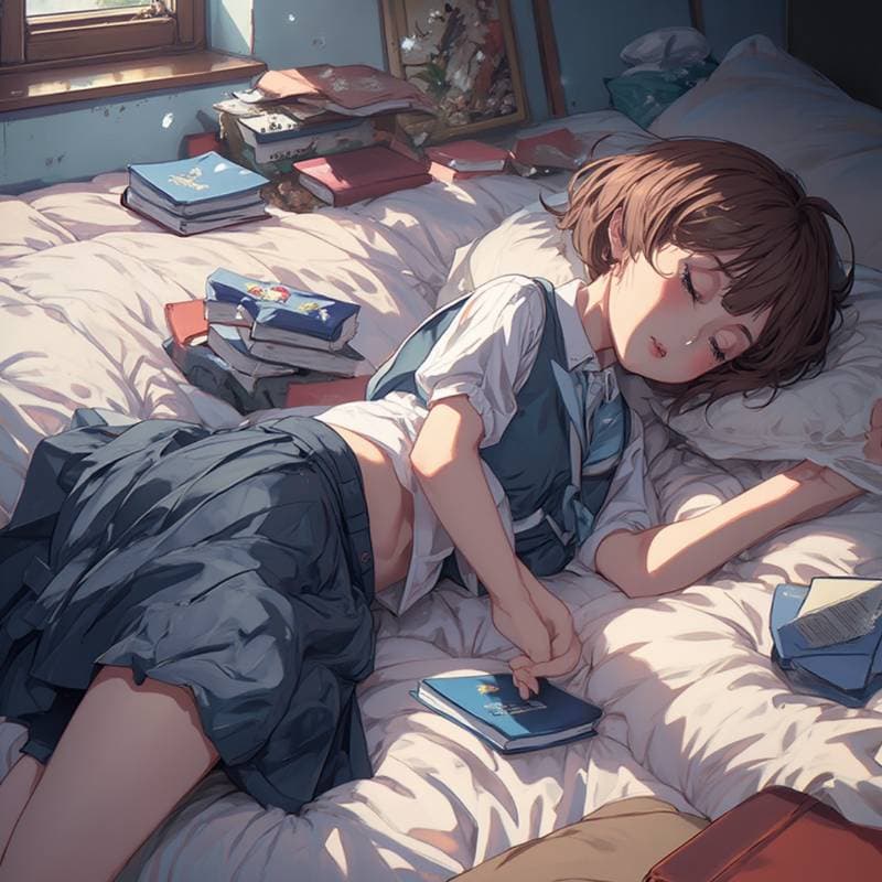 Thumbnail of Спящая школьница-гигант