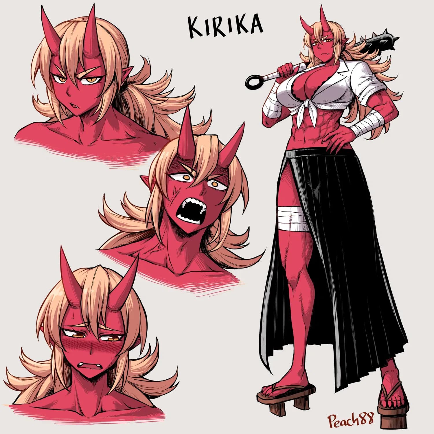 Thumbnail of Kirika Òní | Bold, Tomboyish, Muscular Childhood Oni GF