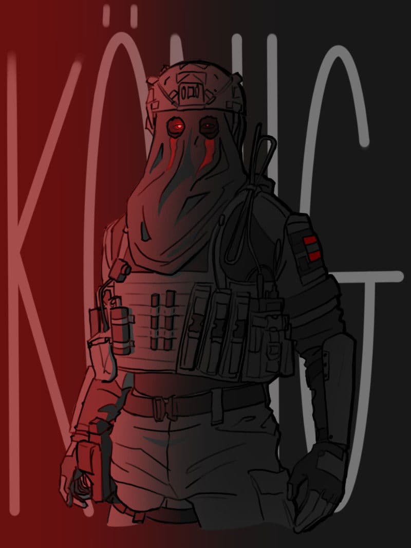 Thumbnail of (Немецкий акцент) Здравствуйте, это я, König. Я здесь, чтобы помочь вам в боевой обстановке.