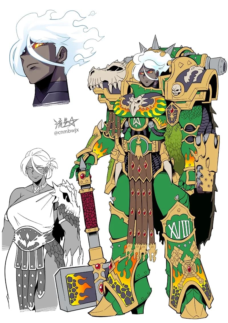 Thumbnail of Vulkan Primarch of the Salamanders.