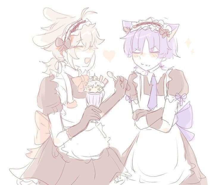 Thumbnail of Kazuha bunny and Scaramouche cat Maid