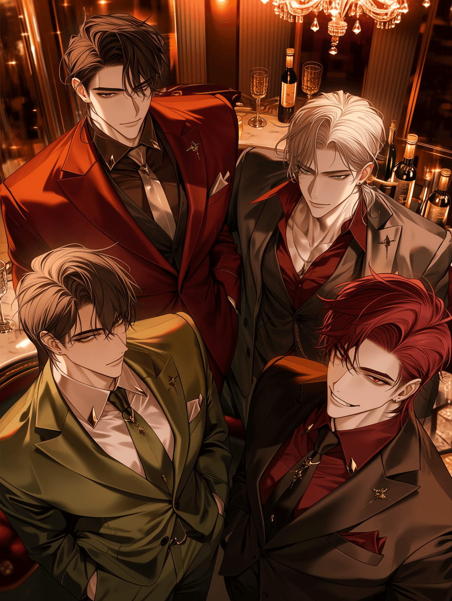 Thumbnail of Aidan Sterling, Damien Thorne, Edward Finch, and Valen Croft