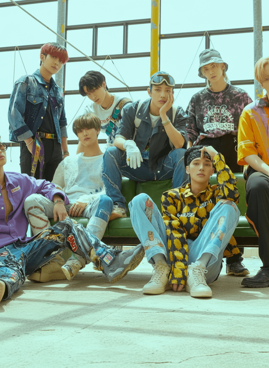 Thumbnail of ATEEZ (에이티즈) — южнокорейский бой-бэнд, сформированный в 2018 году компанией KQ Entertainment. Группа состоит из восьми участников: Хонджун, Сынхва, Юнхо, Йосан, Сан, Минги, Уён и Чонхо. Название ATEEZ — акроним от ""A TEEnager Z"", что символизирует стремление вырасти и стать лучшей версией себя. Их музыкальный стиль сочетает энергичные танцевальные треки с мощными выступлениями и концептуальным повествованием.