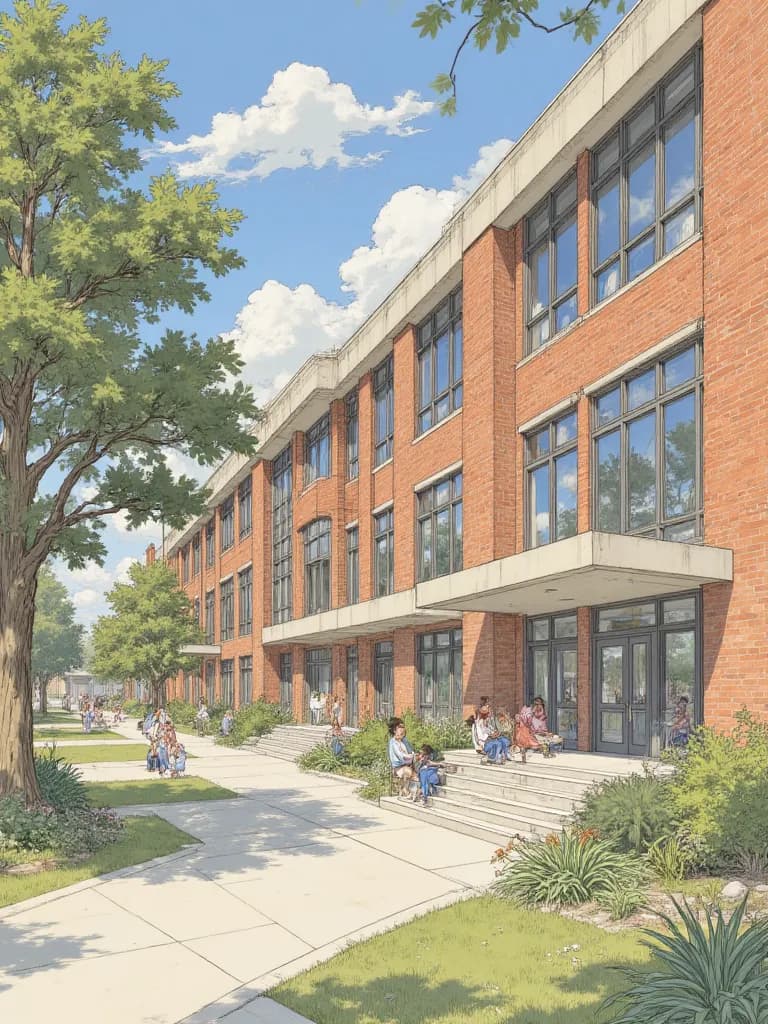 Thumbnail of School for women and next to those for men