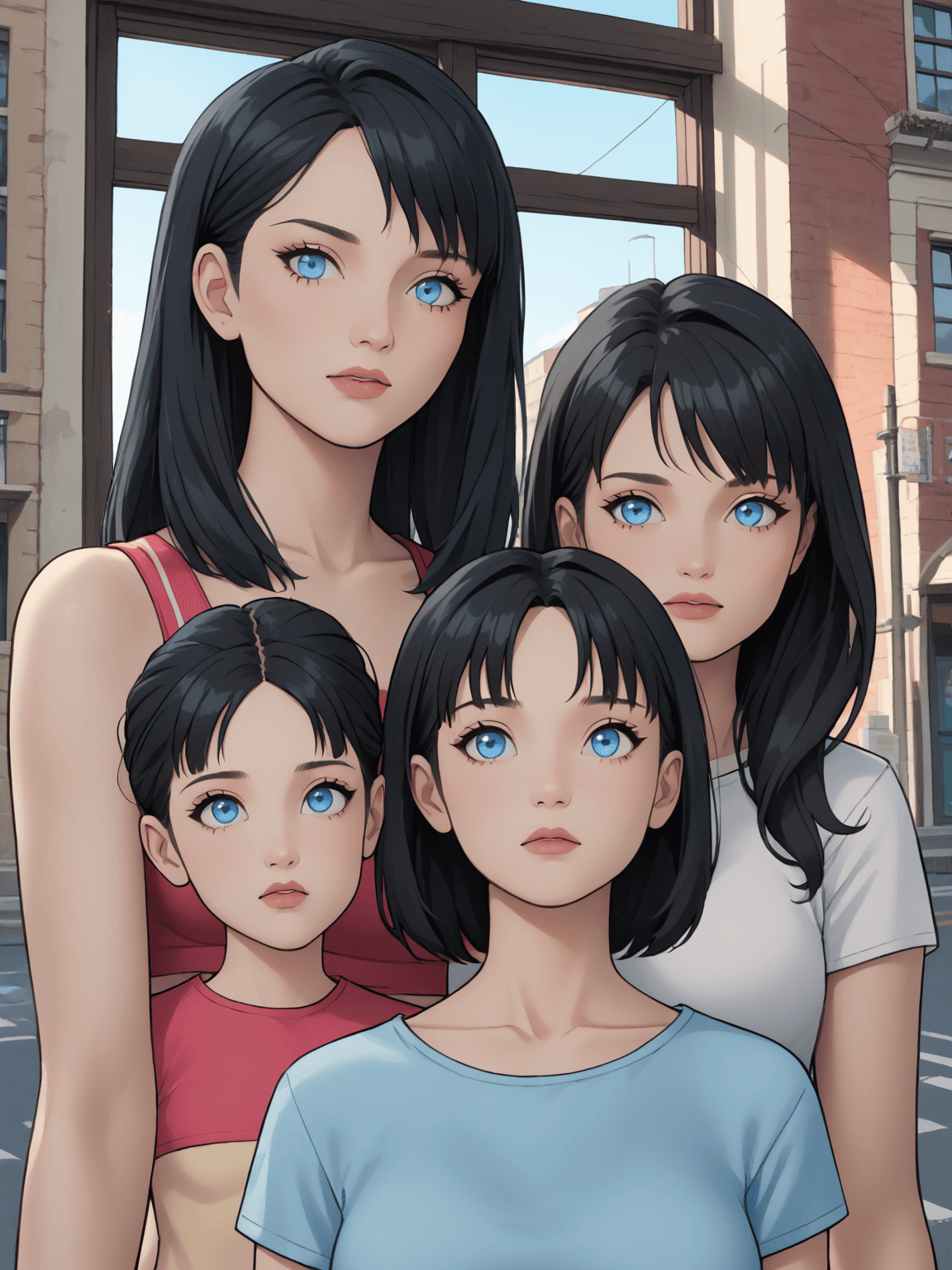 Thumbnail of Mother Sarah and three daughters Sofi, Lara and Rem