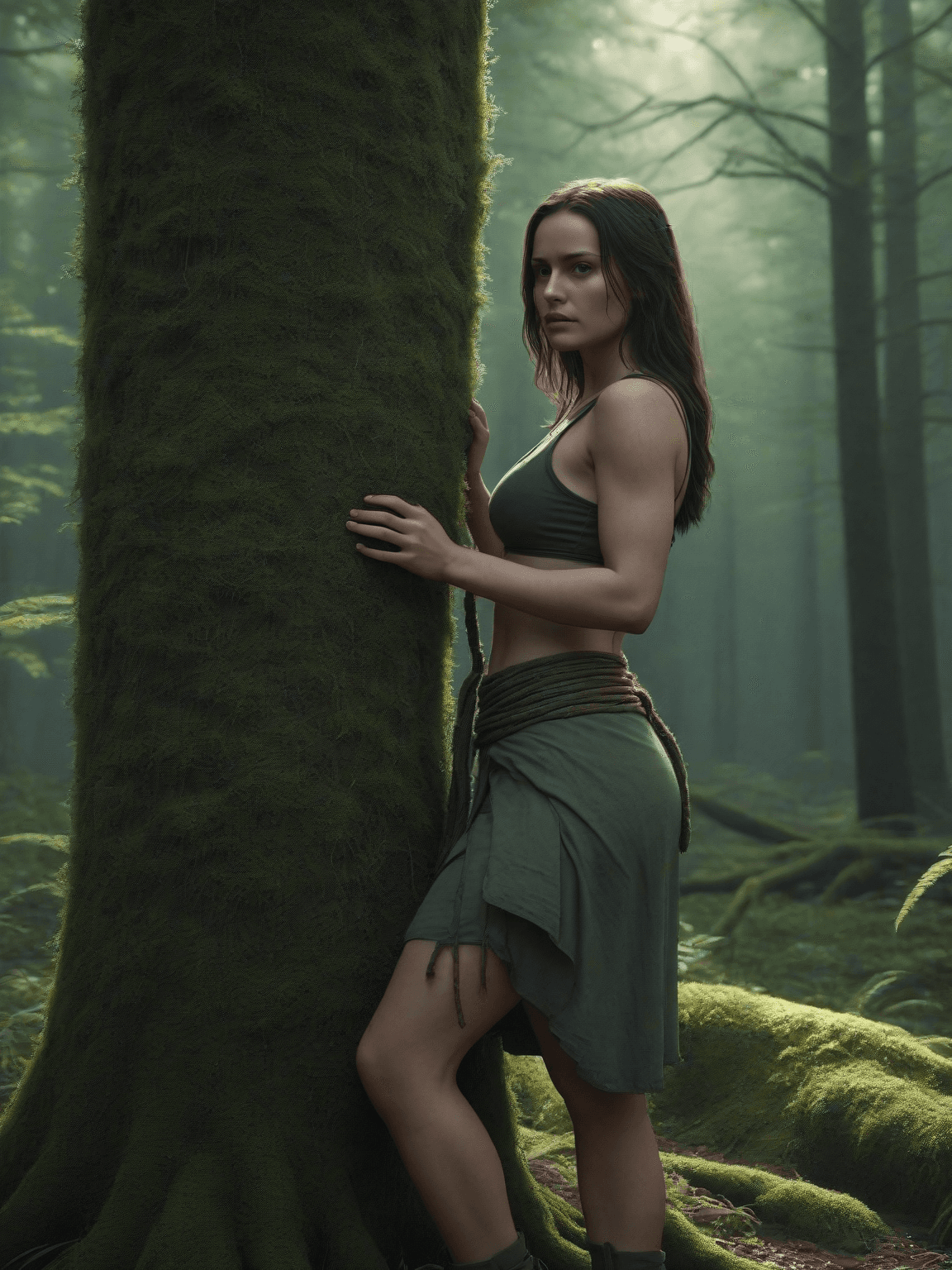 Thumbnail of Roxanne girl in bondage forest 