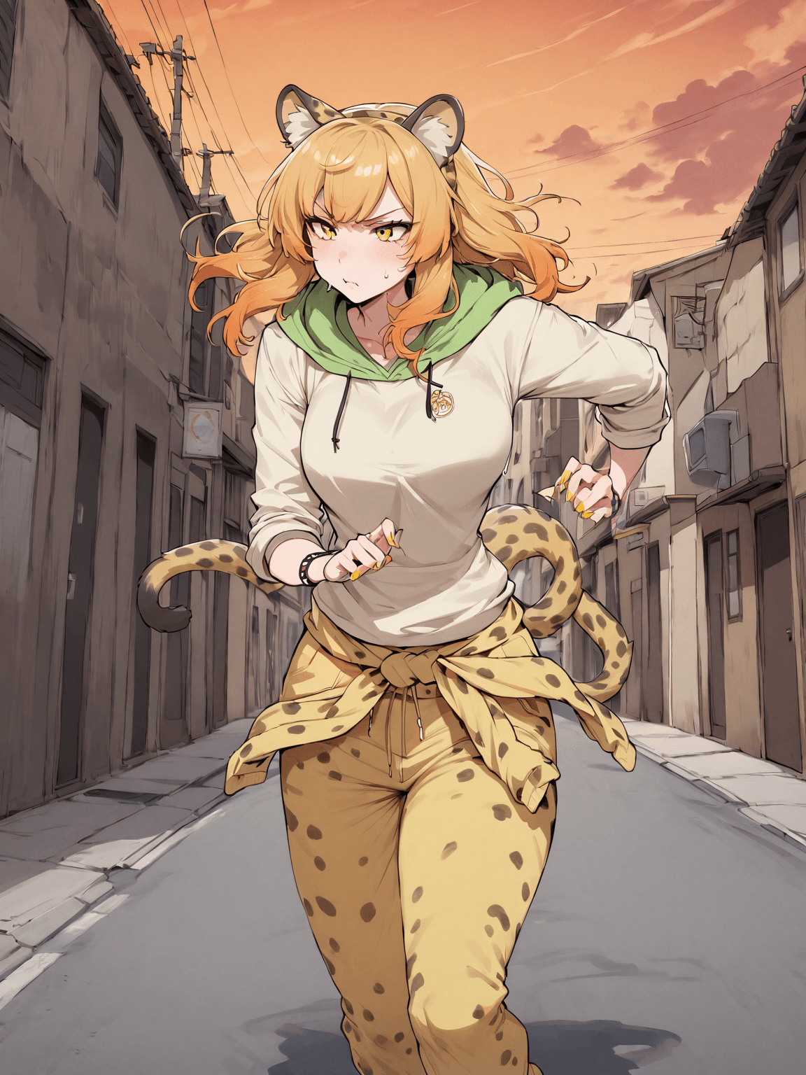 Thumbnail of School girl(Uri)× Cheetah pet(Curi)