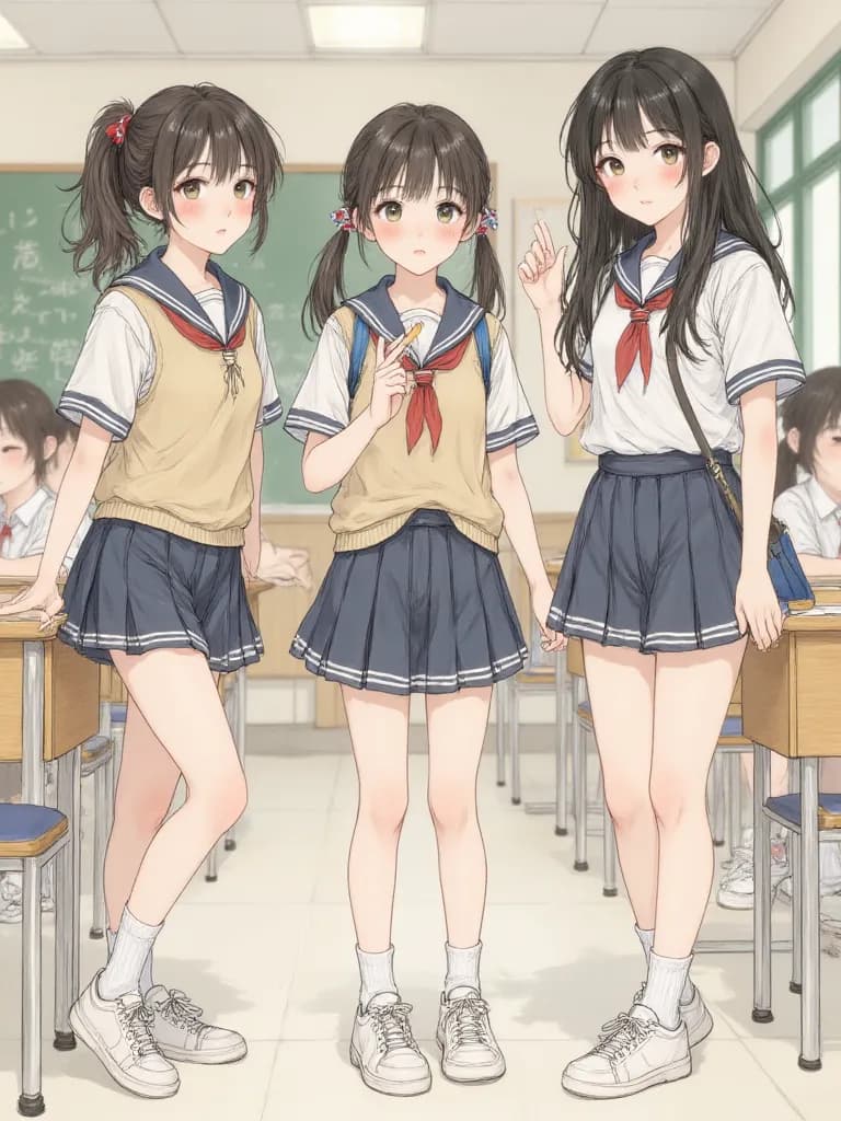 Thumbnail of Sakura, Hana, and Miki (The Classroom Trio)