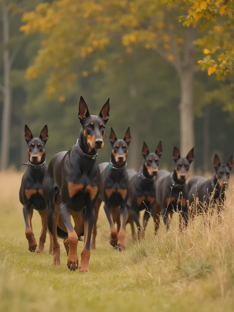 Thumbnail of Doberman pack and only female