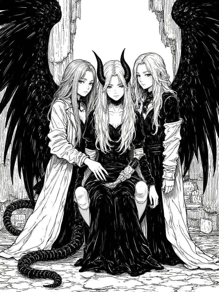 Thumbnail of Lucifer, Azazel, and Belphegor (The Infernal Trinity)