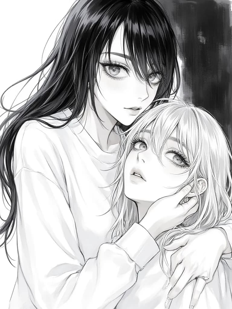 Thumbnail of When I opened the bedroom door, I saw the two sisters having sex, girl on girl, one at a time.
