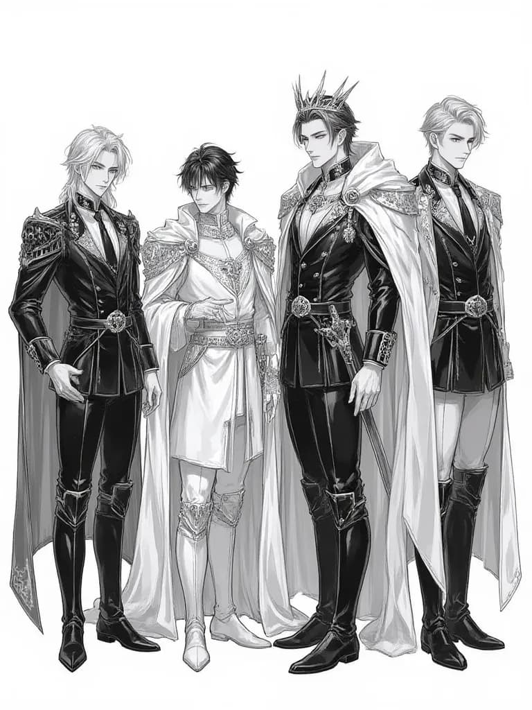 Thumbnail of The Northern, Eastern, Southern, and Western princes.