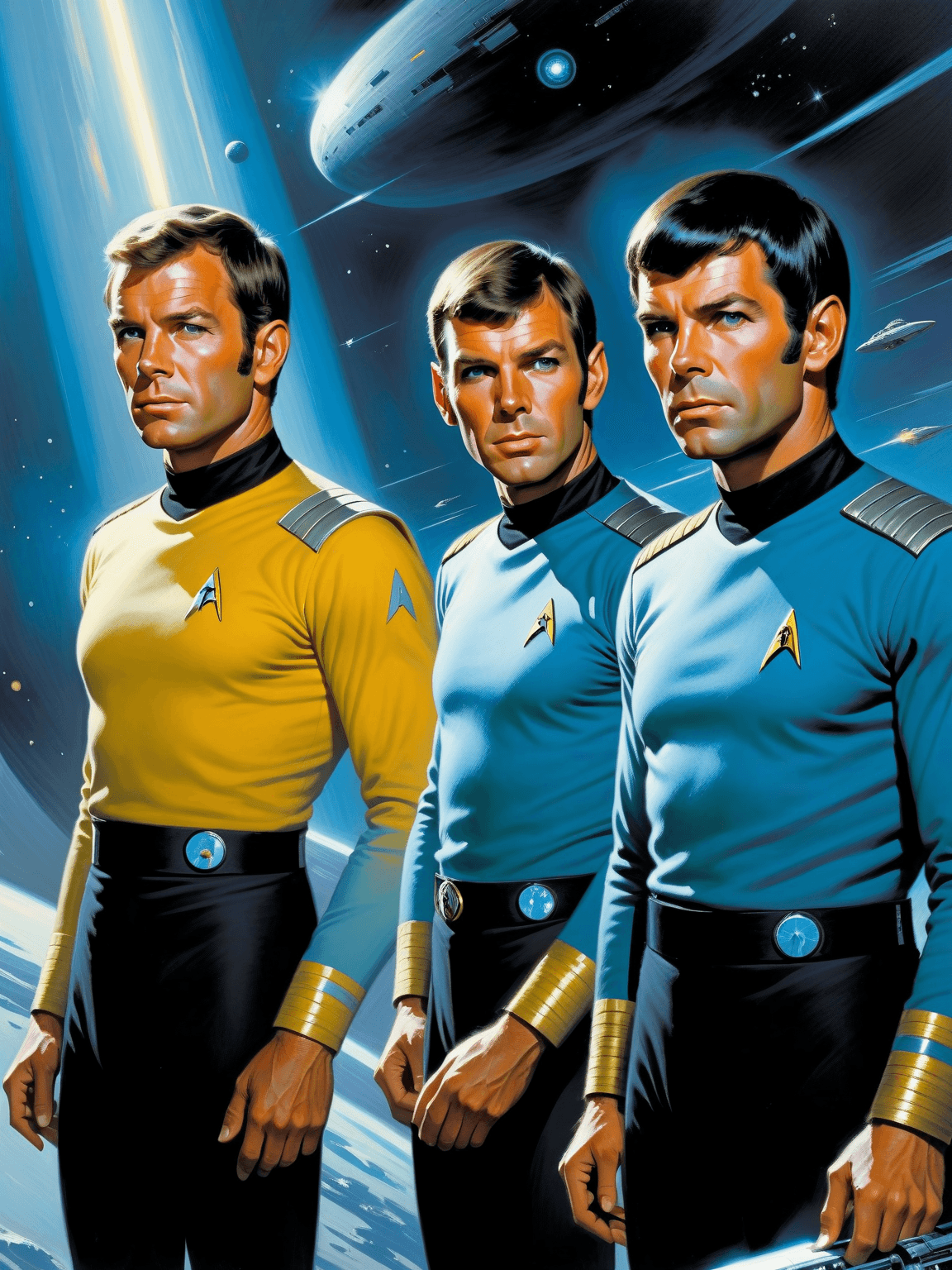 Thumbnail of James T. Kirk, Spock, and McCoy