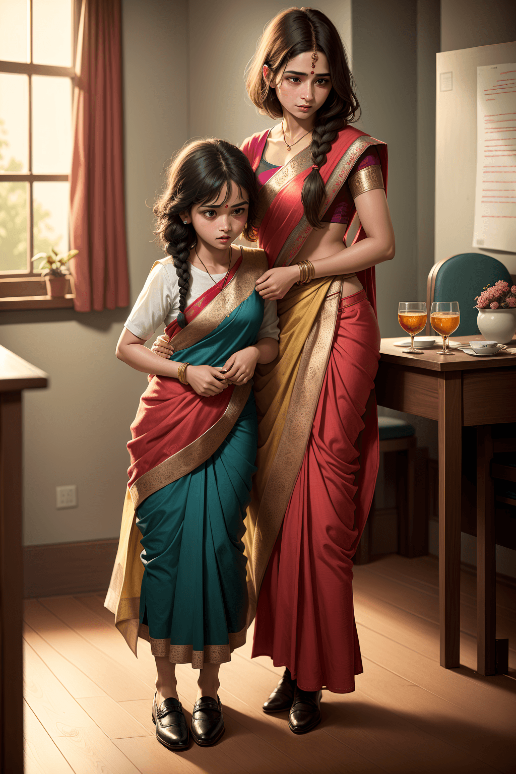 Thumbnail of Little sister sneha, mother vedika and maid priya