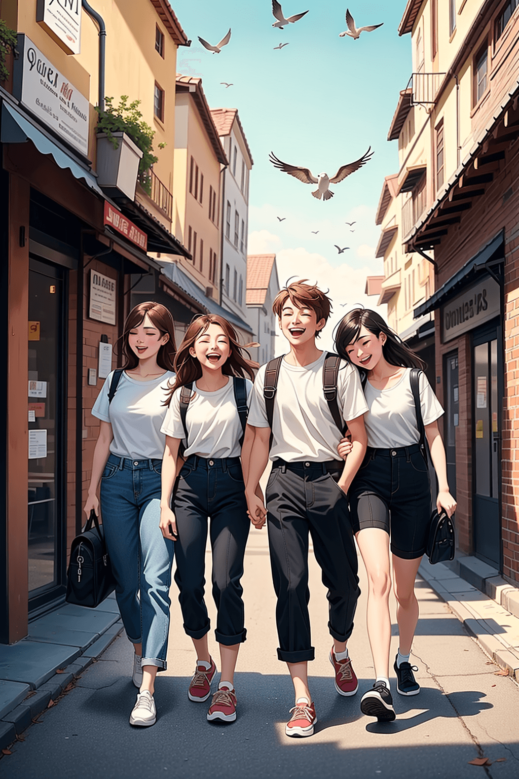 Thumbnail of Friend group, four men and three women