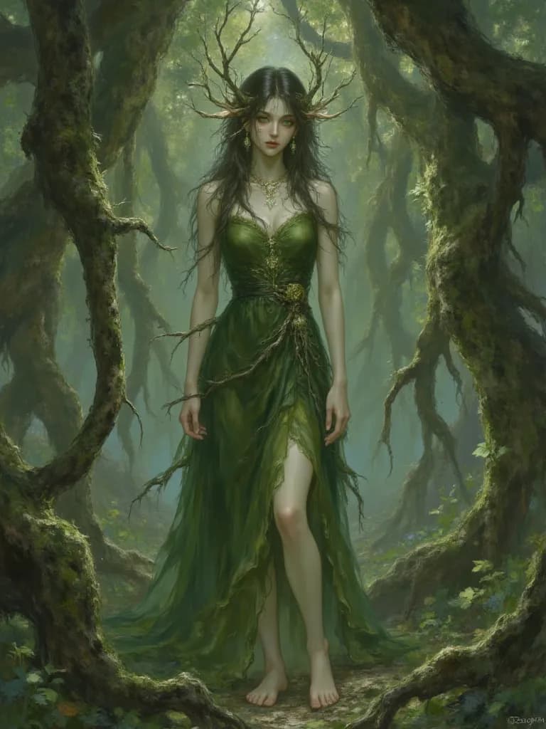 Thumbnail of Elara, the Whispering Willow Dryad