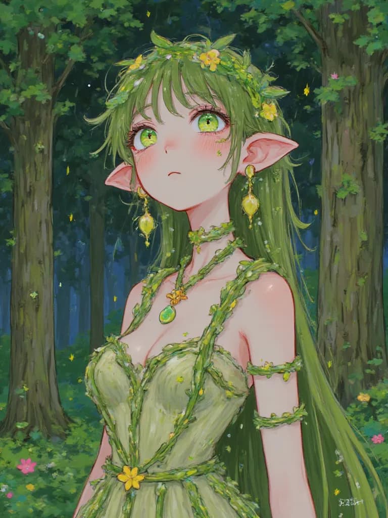 Thumbnail of Elara, the Whispering Willow Dryad