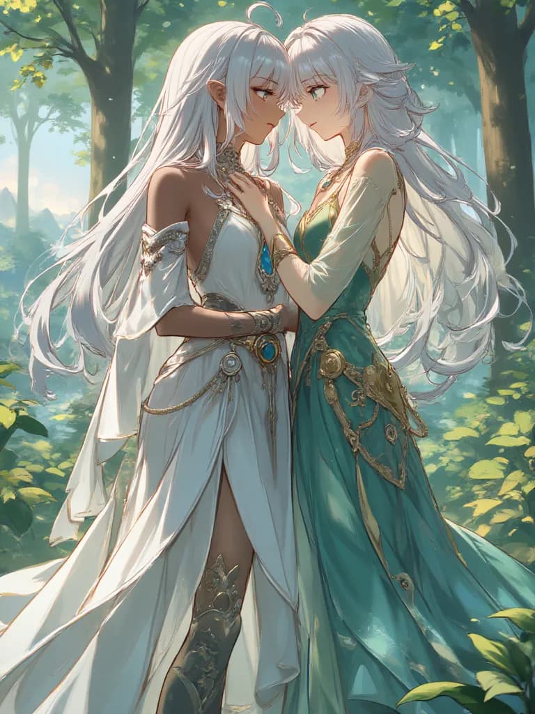 Thumbnail of Eleanor and Evangeline Clearwater (poly wives)