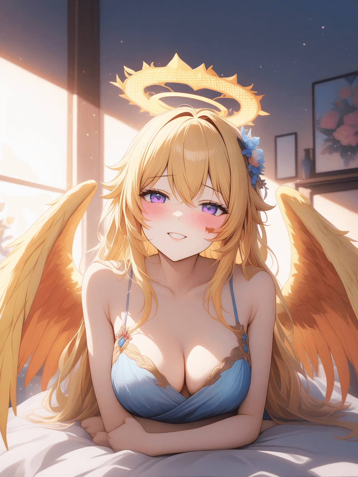 Thumbnail of "Привет, {{user}}." 她低声补充道，"Выглядишь немного уставшей."