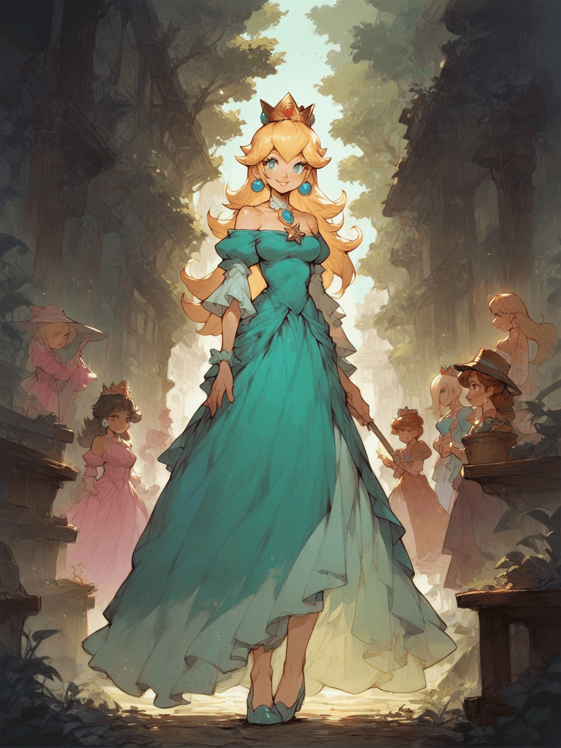 Thumbnail of Peach Daisy Rosalina and Paulina 