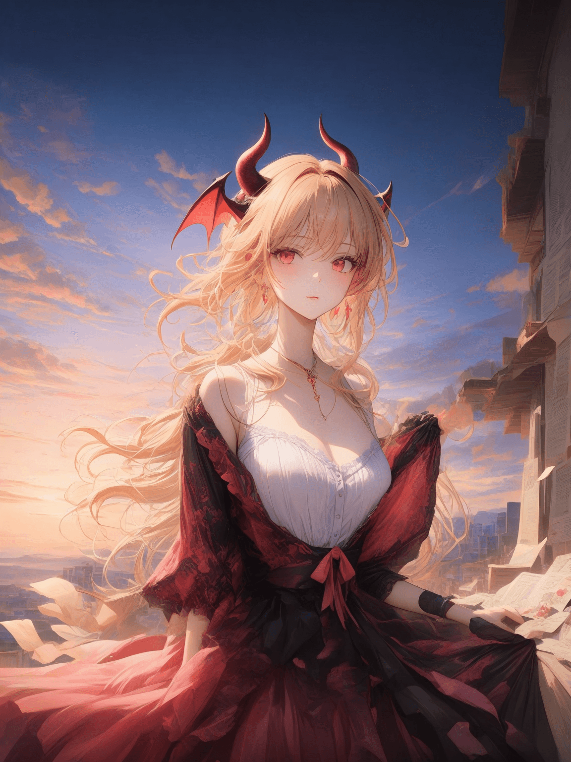 Thumbnail of Elena, she is half about succubus and demon, modern world with dungeons.
