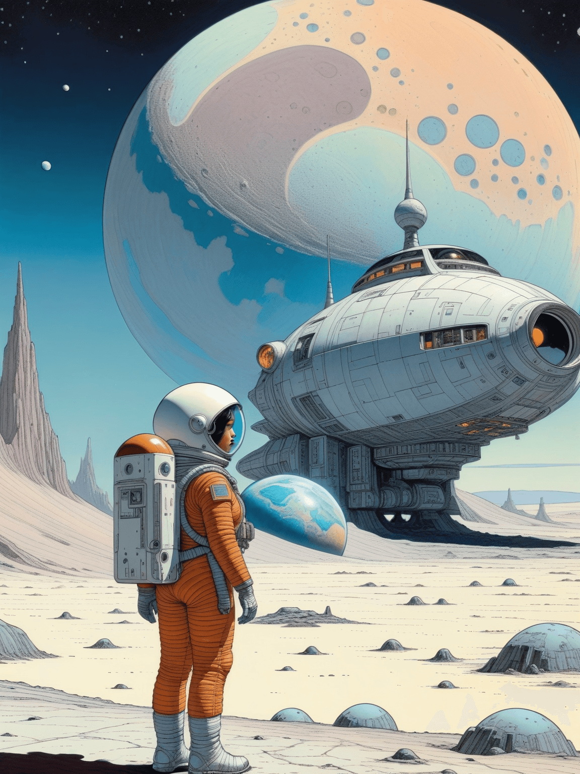 Thumbnail of A spaceship and residents-scientists in it RP with a cool study