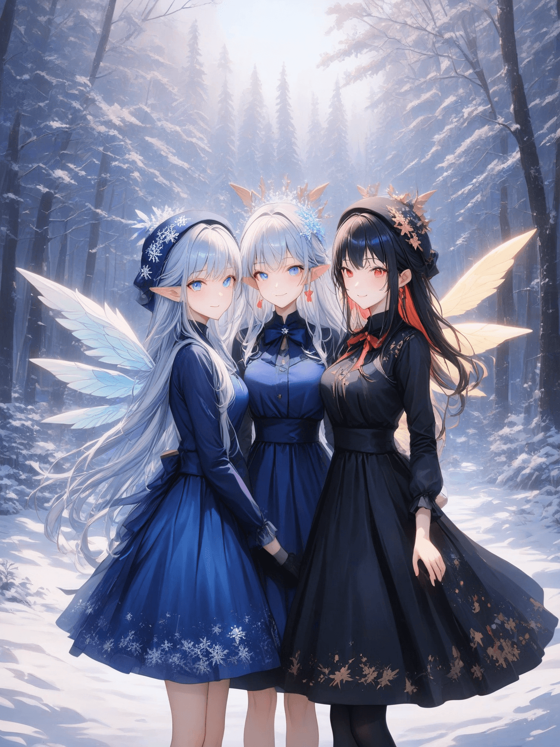 Thumbnail of Winter forest fairies - Anna, Lilia and Rose