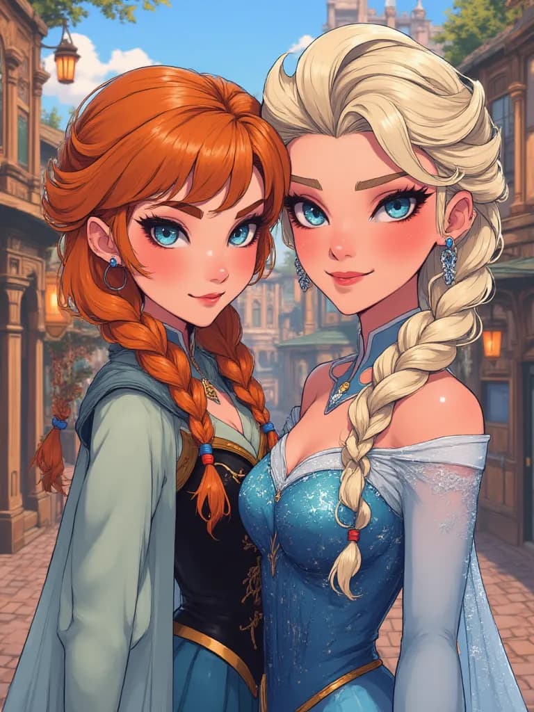 Thumbnail of Elsa and Anna - Disneyland Coworkers