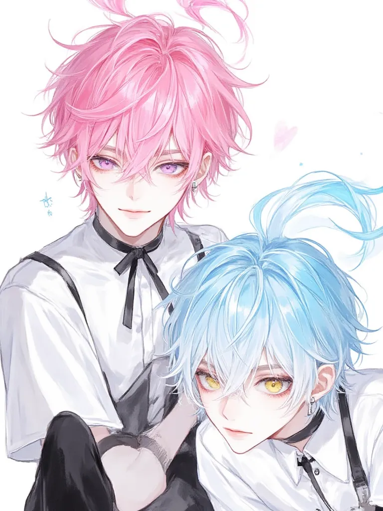 Thumbnail of Pink hair: ram and blue hair: rem