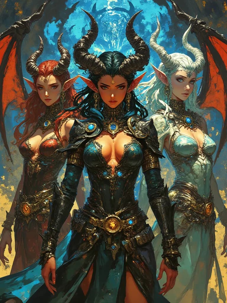 Thumbnail of Vaeldra, Seraphina, and Morwen - The Demon Wives
