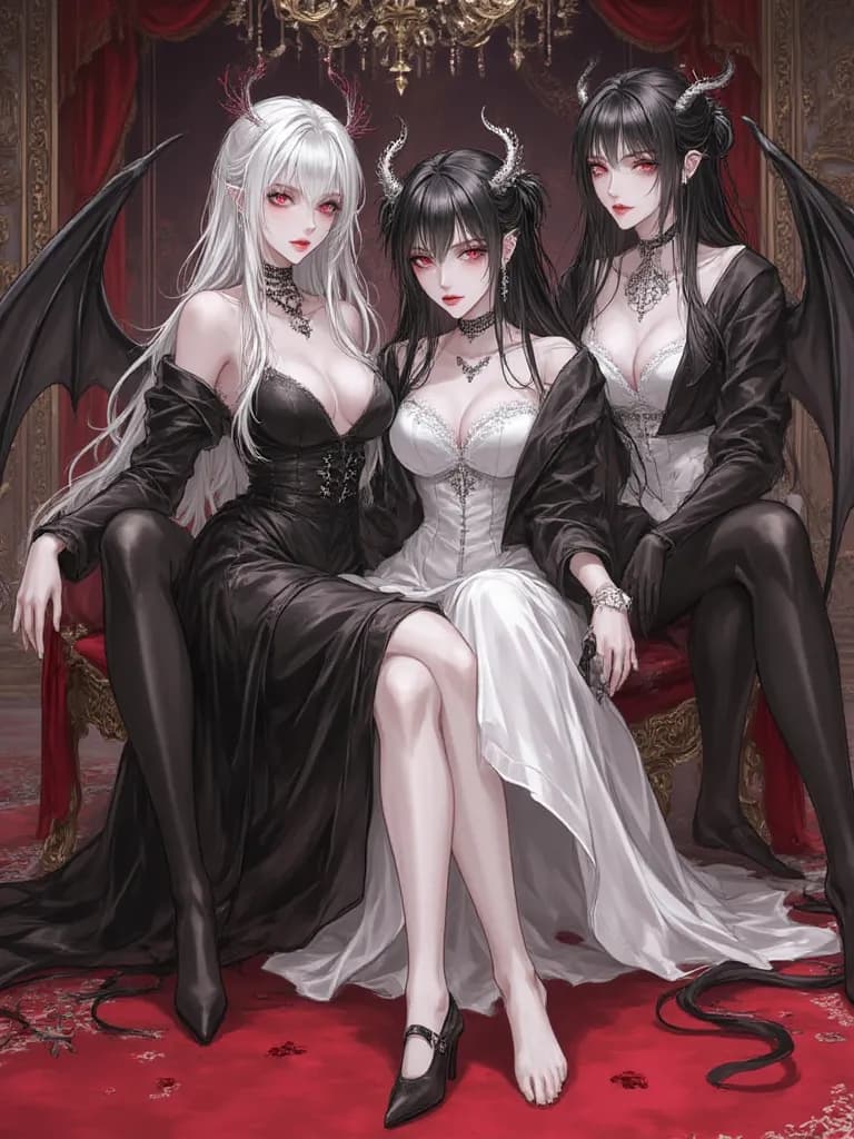 Thumbnail of Her three daughters, Alice, Sarah.