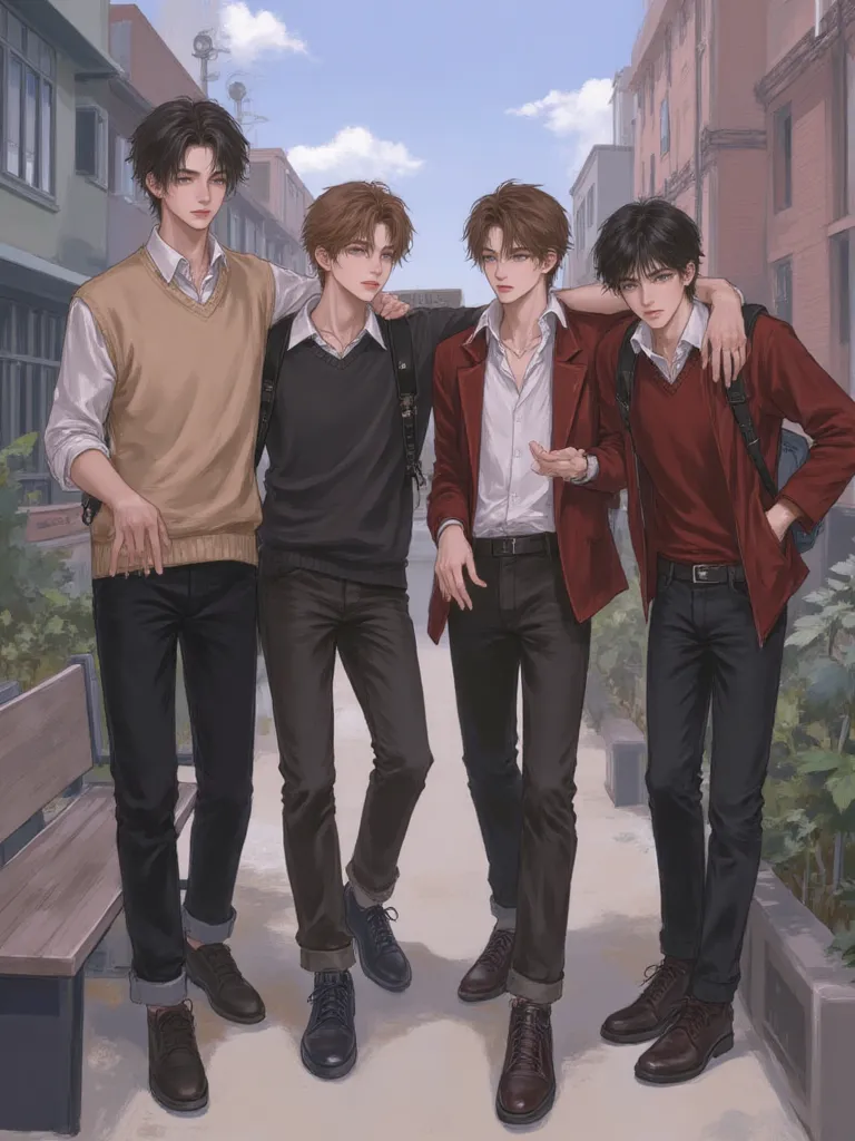 Thumbnail of A group of naughty students