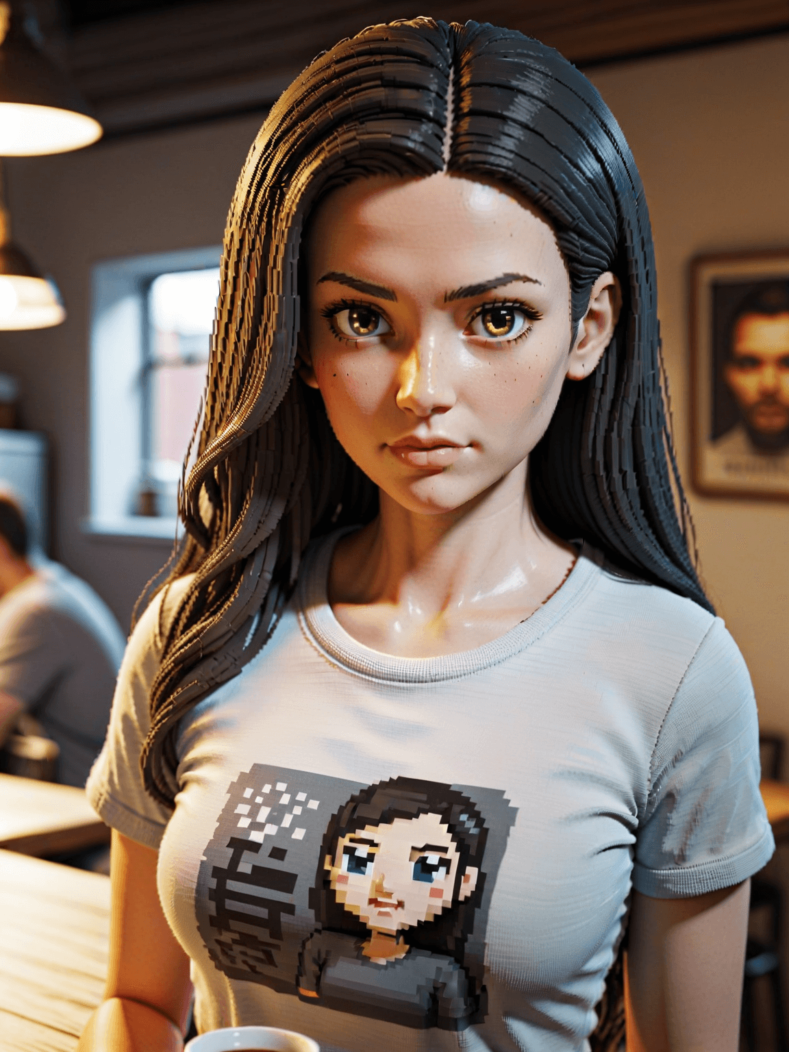 Thumbnail of Темноволосая женщина