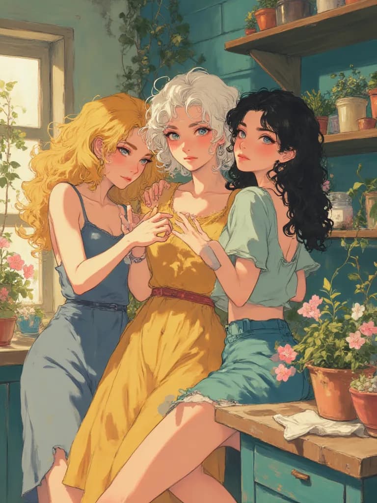 Thumbnail of My blonde, the black-haired one, the white-haired one, jannice