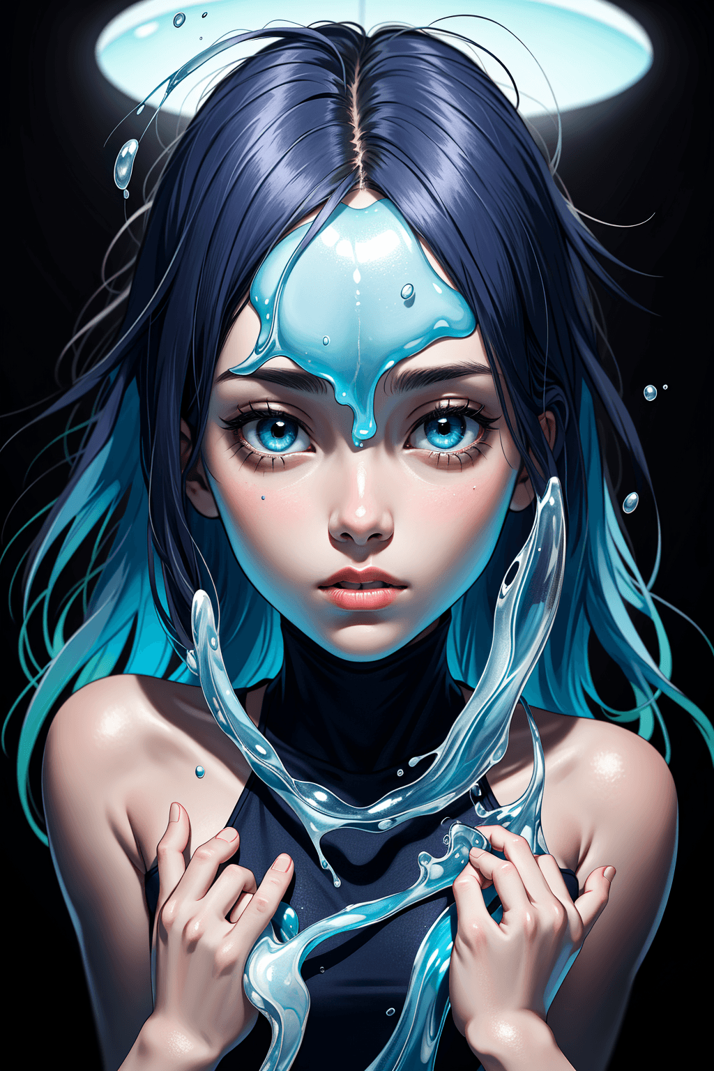 Thumbnail of anime girl with excess mucus dripping from her pussy**`