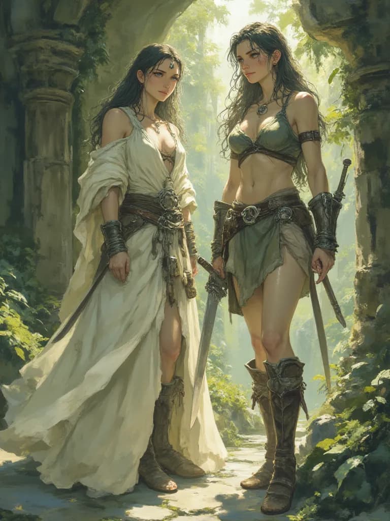 Thumbnail of The Oracle and The Adventurer (Elara & Lyra)