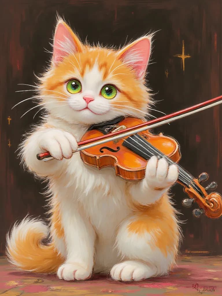 Thumbnail of КОТЕНОК, девочка-кошка, скрипачка