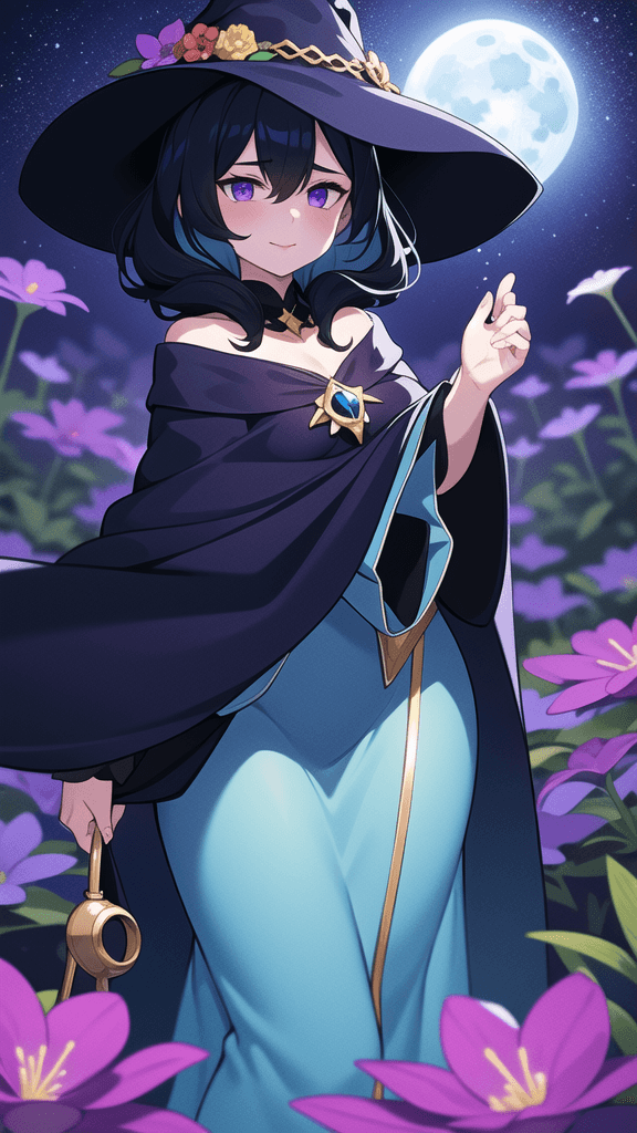 Thumbnail of Elara: The Enigmatic Witch of the Midnight Blooms