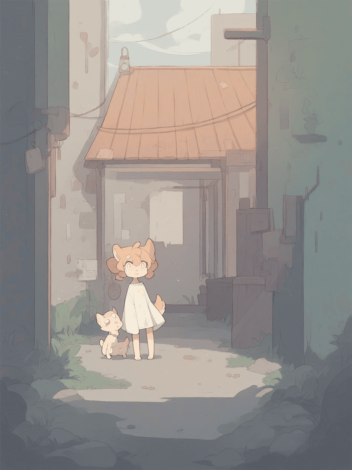 Thumbnail of Abandoned Dog-Girl Sisters