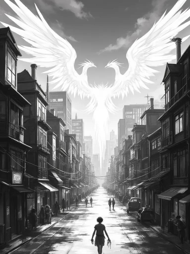 Thumbnail of A city of angels, demons and people.